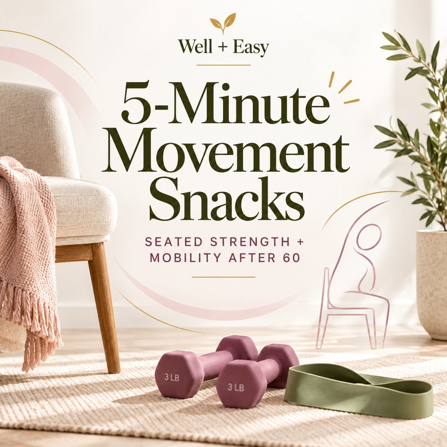 5-Minute Movement Snacks: Seated Strength + Mobility After 60 cover