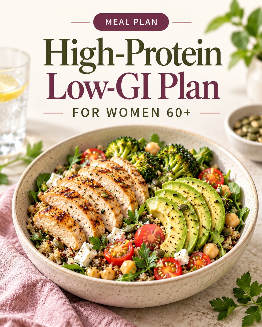 High-Protein Low-GI Plan for Women 60+ cover
