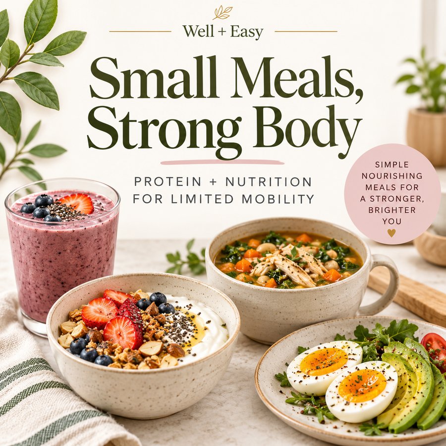 Small Meals, Strong Body: Protein + Nutrition for Limited Mobility cover